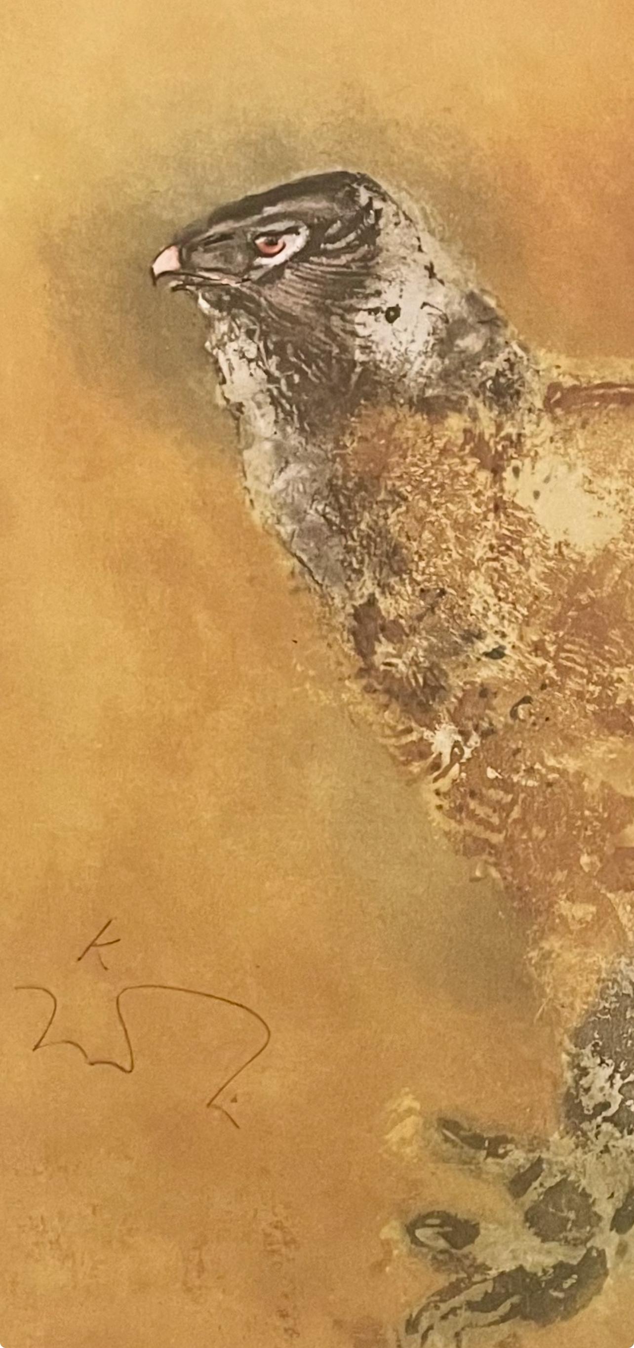 リトグラフ　Kaiko MOTI カイコ　モティ　106/120 直筆サイン Kaiko Moti, Eagle, Original Edition Offset Lithograph - Etsy