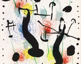 Joan Miro, The Boar’s Ring, from Derriere le miroir, Maeght Editeur, Limited Edition Lithograph, 1966