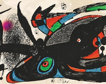 Joan Miró, Inglaterra, de Miró como escultor, litografía de edición limitada, 1974
