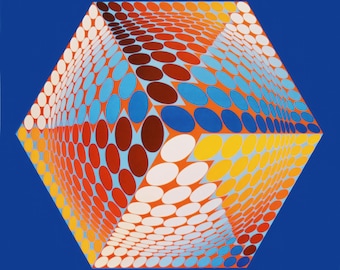 Victor Vasarely, Tupa-3, uit Progressions II, originele editie heliogravure, 1972
