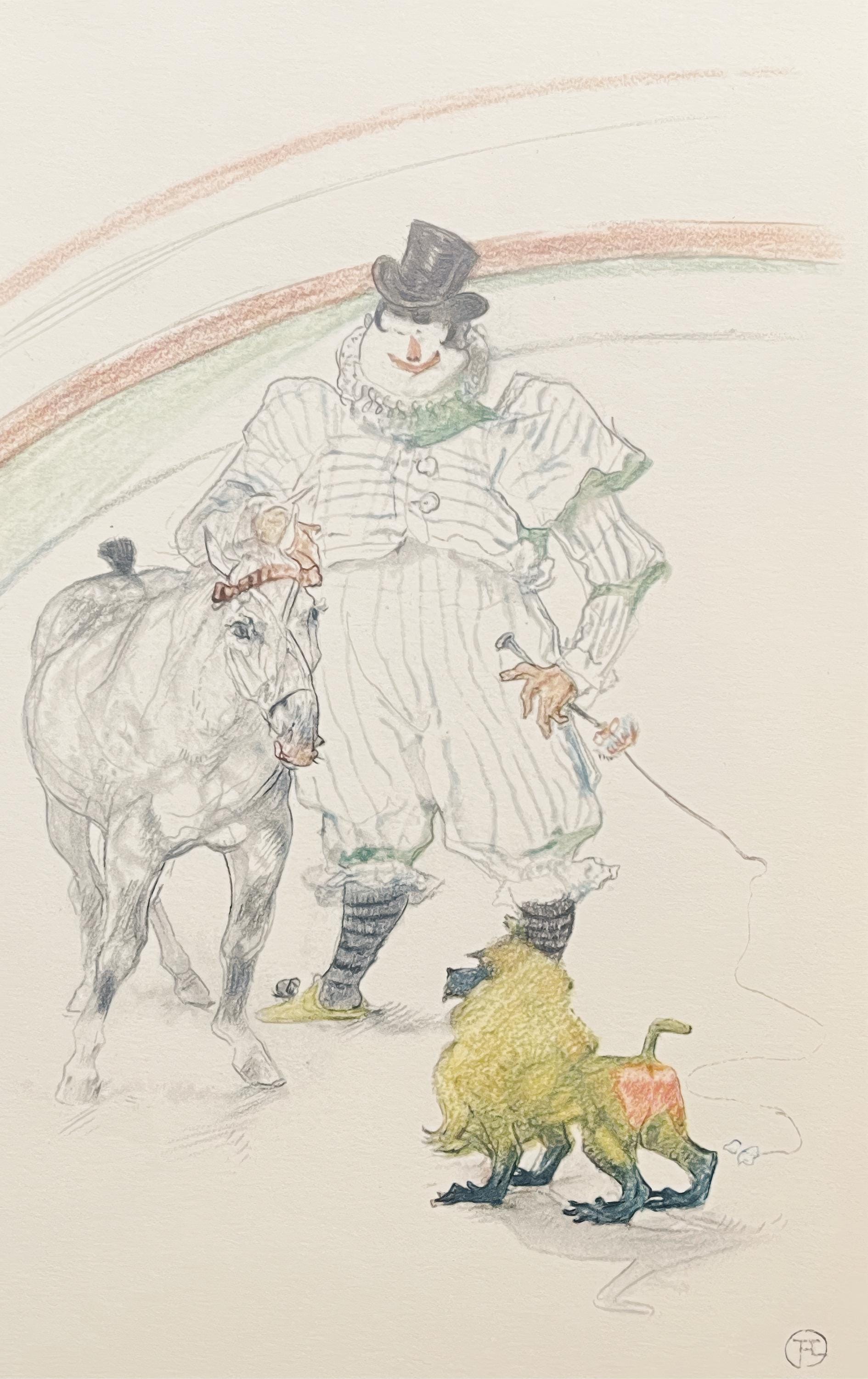 Henri De Toulouse-lautrec, Clown Training a Horse and a Monkey