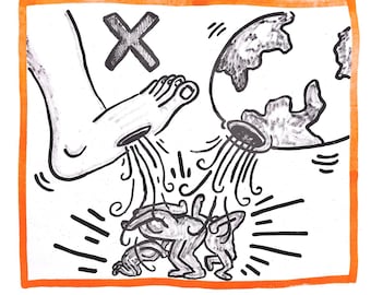 Keith Haring, Kompozycja, Wbrew wszelkim przeciwnościom, Litografia limitowana