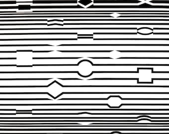 Victor Vasarely, Composition, Ondulatoires, Limited Edition Héliogravure