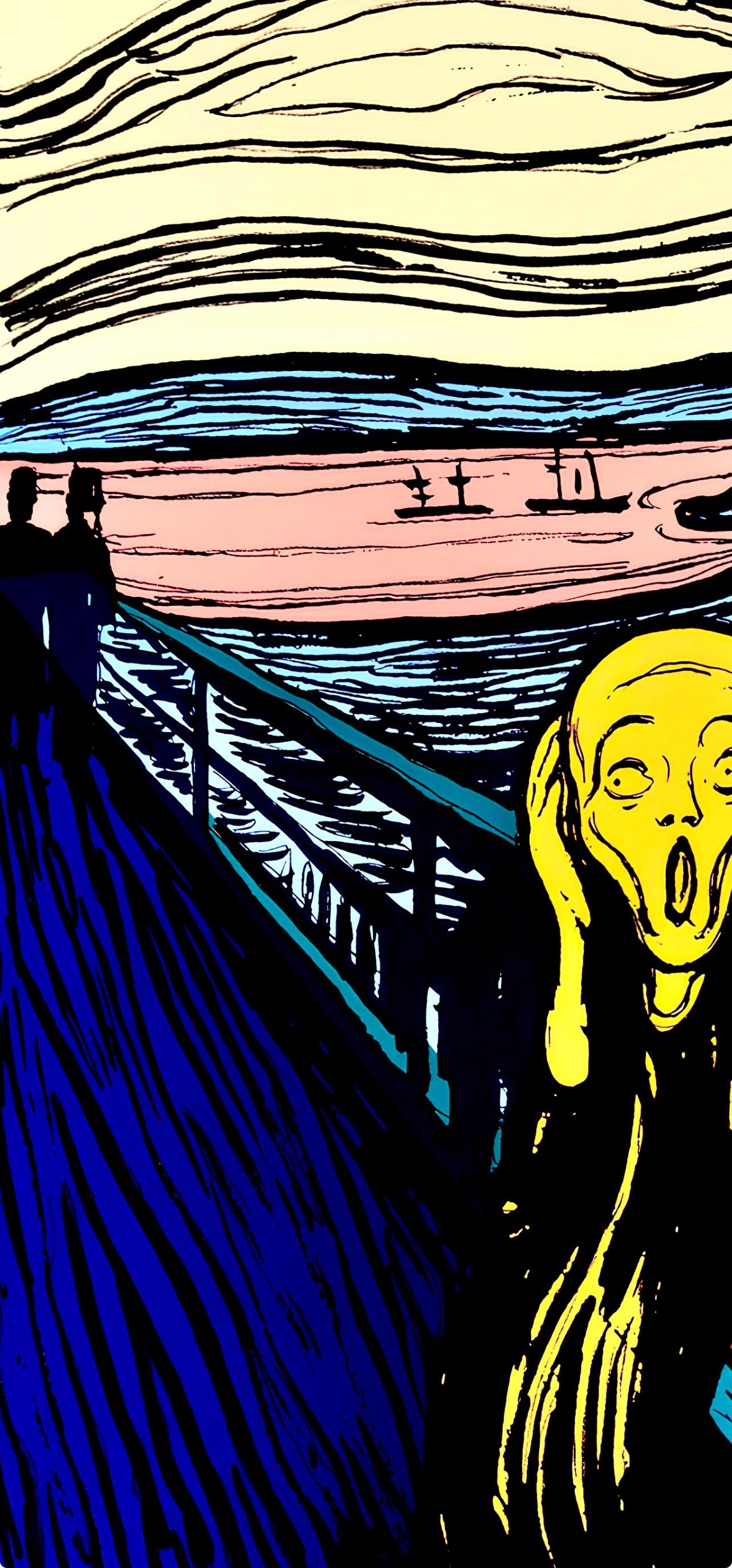 Andy Warhol, the Scream (after Edvard Munch), Orange, Official
