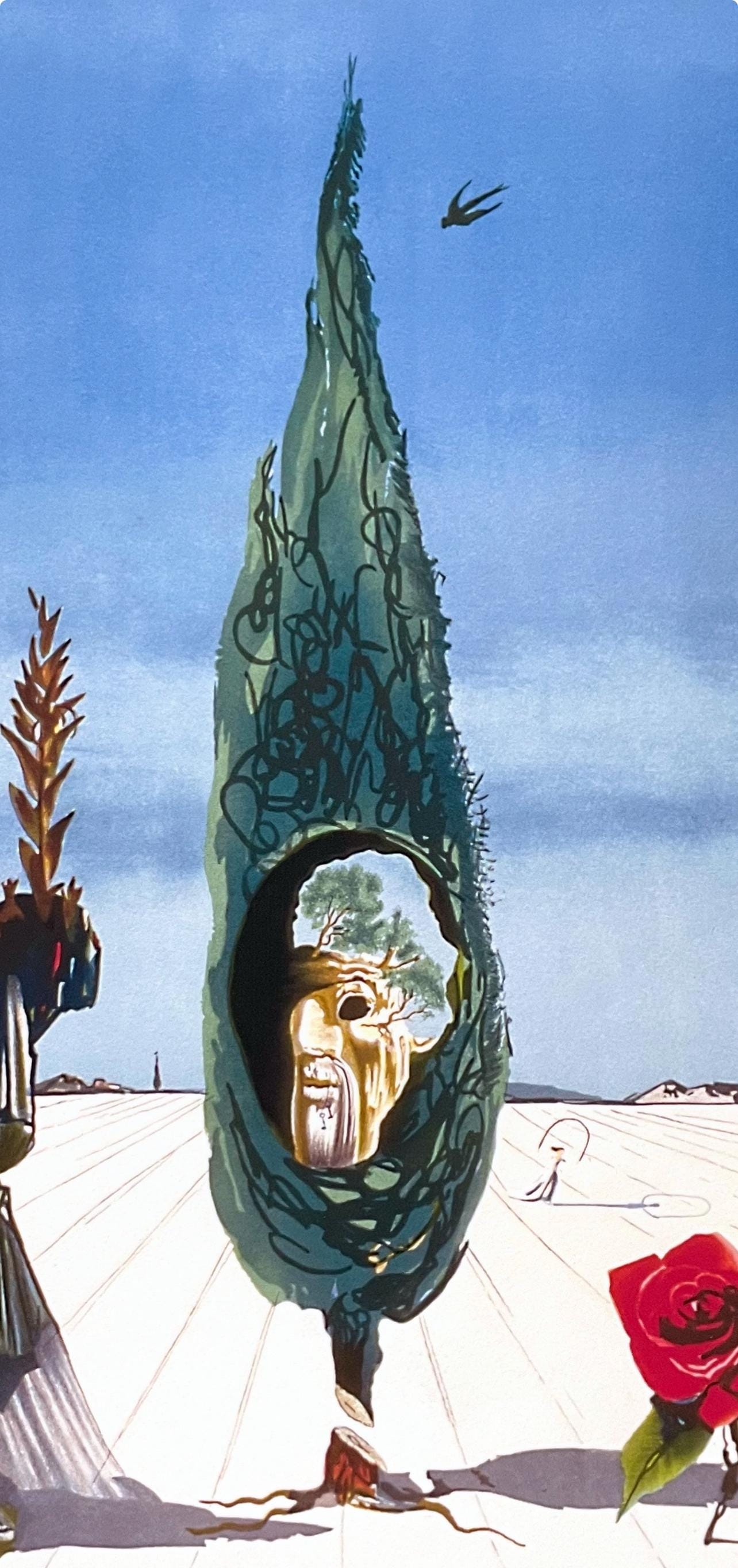 Salvador Dali, L'énigme De La Rose (mort), Signed, Limited Edition