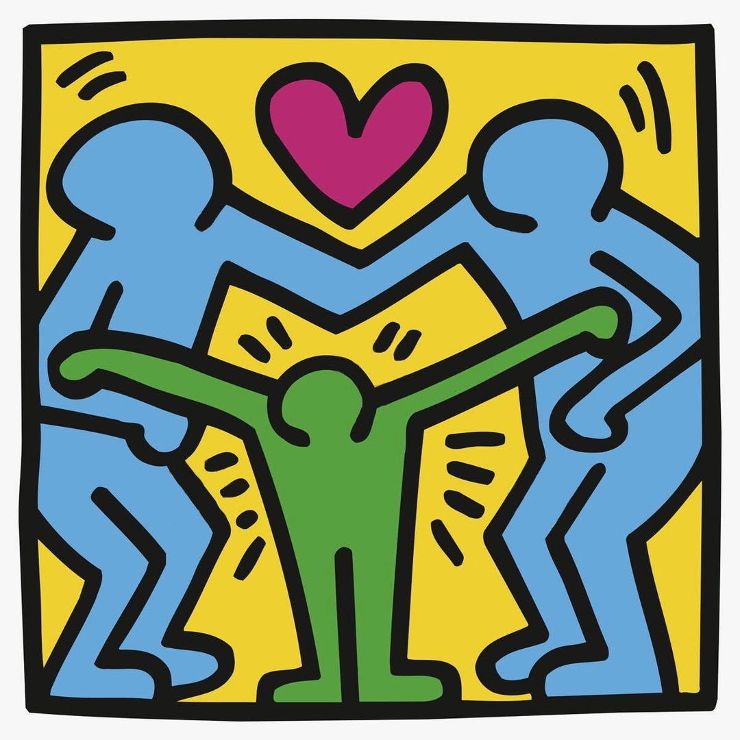 Keith Haring, Untitled (family), Official Edition Silkscreen - Etsy