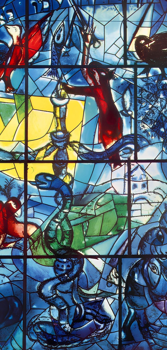 マルク・シャガール『ダン族、エルサレムの窓』限定版リトグラフ