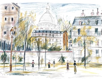 モーリス・ユトリロ リトグラフ | モンマルトル - Etsy 日本