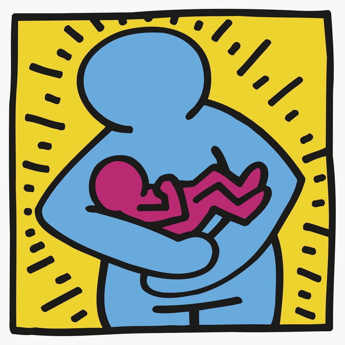 Keith Haring、Mom、希少レゾネ、新品額装付、アート il_fullxfull.7305113375_a91l.jpg