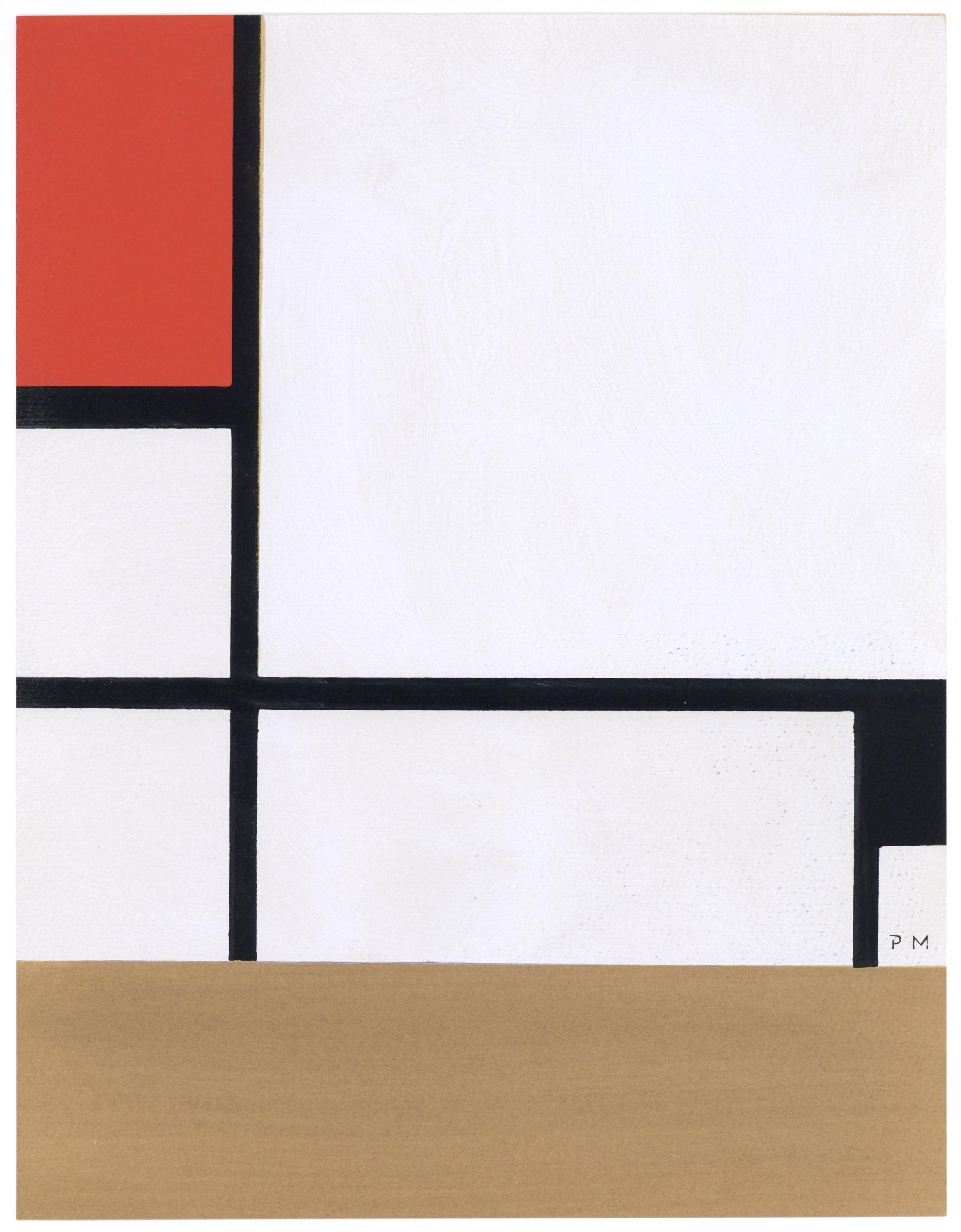 Piet Mondrian, Composition, Xxe Siècle, Limited Edition Lithograph