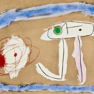 Joan Miró, Composition (Cramer 103; Mourlot 382-383), Miró Cartones 1956-1965, Limited Edition Lithograph