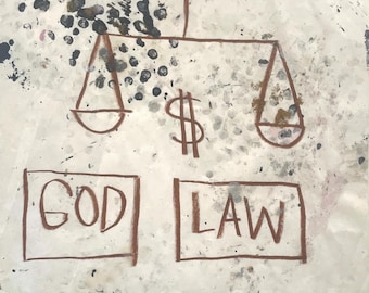 Jean-Michel Basquiat, God/Law, Official Edition Archival Pigment Print