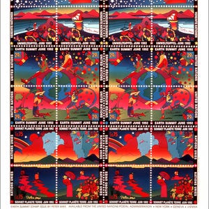 Peter Max, Earth Summit, 1992, Hand Signed, Official Edition Offset Lithograph