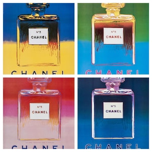 Andy Warhol, Chanel No. 5, Suíte de Quatro, Edição Oficial, Litografias de Campanha Publicitária da Chanel Ltd., 1997