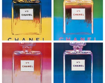 Andy Warhol, Chanel No. 5, Suite of Four, Official Edition Chanel Ltd. Advertising Campaign Lithographs, 1997
