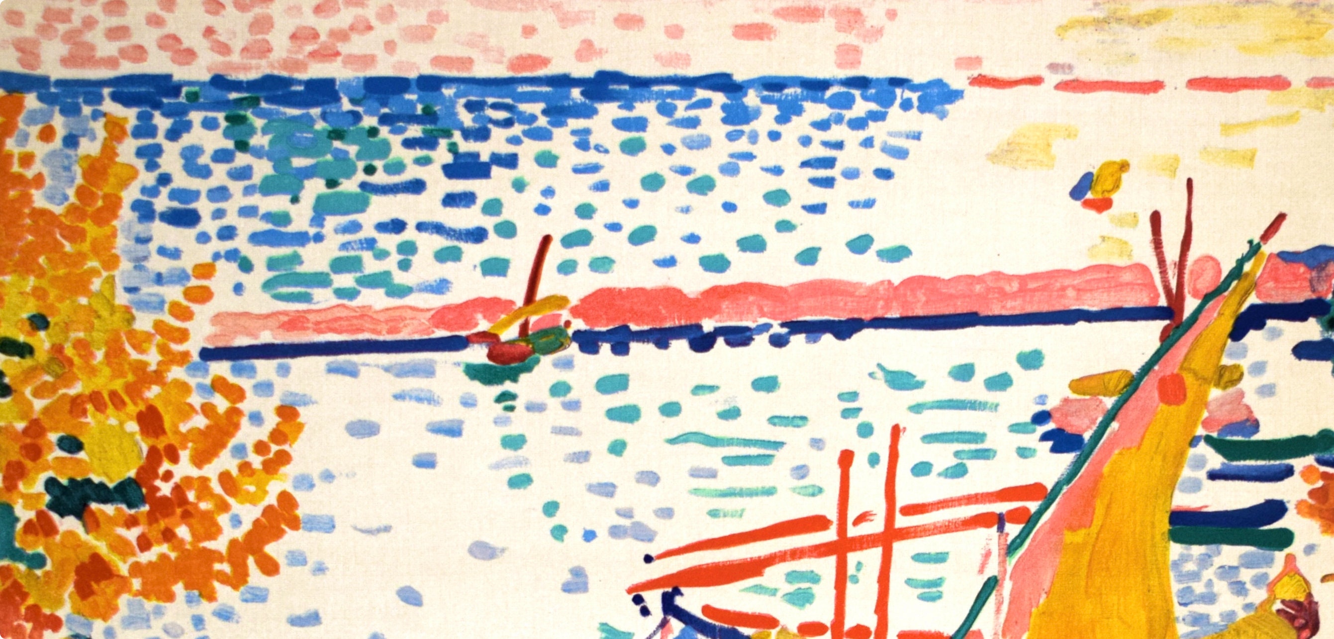 アンドレ・ドラン、コリウールの舟、希少画集画、新品高級額