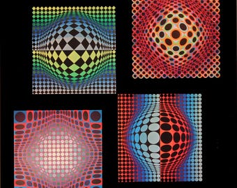 Victor Vasarely, Composition, Vega, Héliogravure en édition limitée