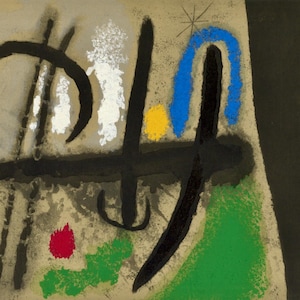 Joan Miró, Composition (Cramer 103; Mourlot 382-383), Miró Cartones 1956-1965, Limited Edition Lithograph