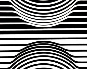 Victor Vasarely, Composition, Ondulatoires, Limited Edition Héliogravure