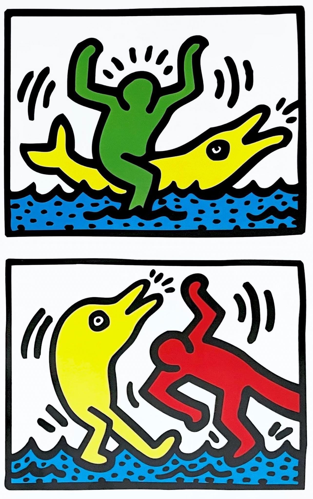 キース・ヘリング、ポップショップクアッドV、公式版オフセット