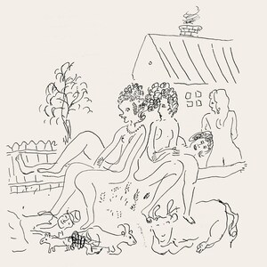 Marc Chagall, Composition, Suite Provinciale avec 92 dessins inédits de Marc Chagall, Limited Edition Lithograph