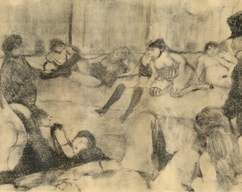 Edgar Degas, Au Salon, E. Degas Monotypes, Limited Edition Monotype