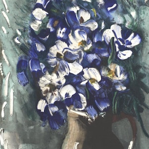 Maurice de Vlaminck, Les Delphiniums, Vlaminck, Signed, Limited Edition Lithograph