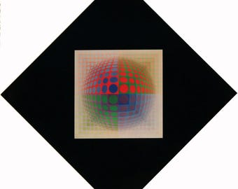 Victor Vasarely, Composition, Vega, Héliogravure en édition limitée