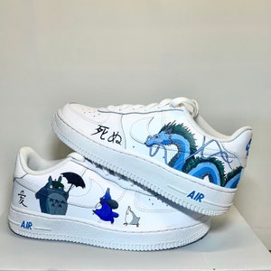 Baskets Anime personnalisées | Chaussures inspirées de Totoro | Chaussures anime peintes à la main | Baskets de dessin animé personnalisées