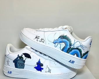 Custom Anime Sneakers | Totoro-Inspired Shoes | Hand-Painted Anime Shoes | Custom Cartoon Sneakers