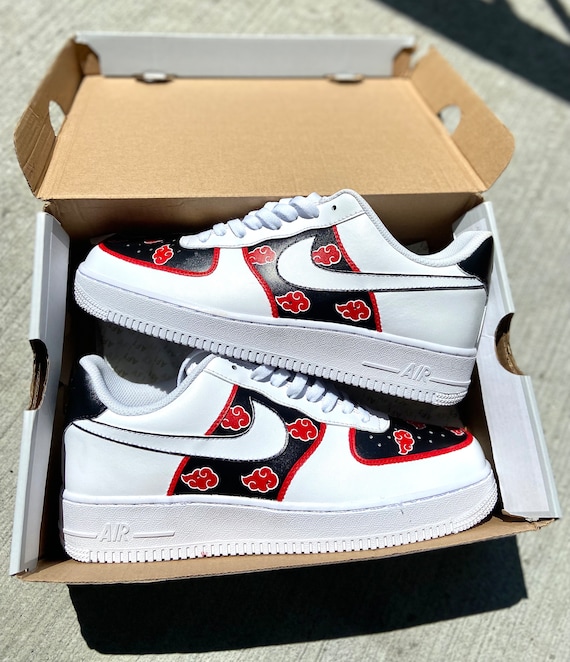 Personalized Air Force 1 Anime Custom Shoe Air Force 1 Air Force 1 Customs Naruto Akatsuki Akatsuki Shoes Custom Anime Shoe Etsy
