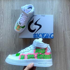 Personalized Air Force 1 Saweetie Custom Air Force 1 | Handmade | Men shoes | Women Shoes | Custom Girls Air Force 1, Custom Air Force 1 Mid