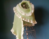 Mint Green Ruffled Shawl