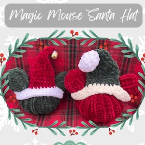 Magic Mouse Santa Hat | MODIFICATION ONLY to the Magic Mouse Farmhouse Pumpkin Crochet Pattern | PDF