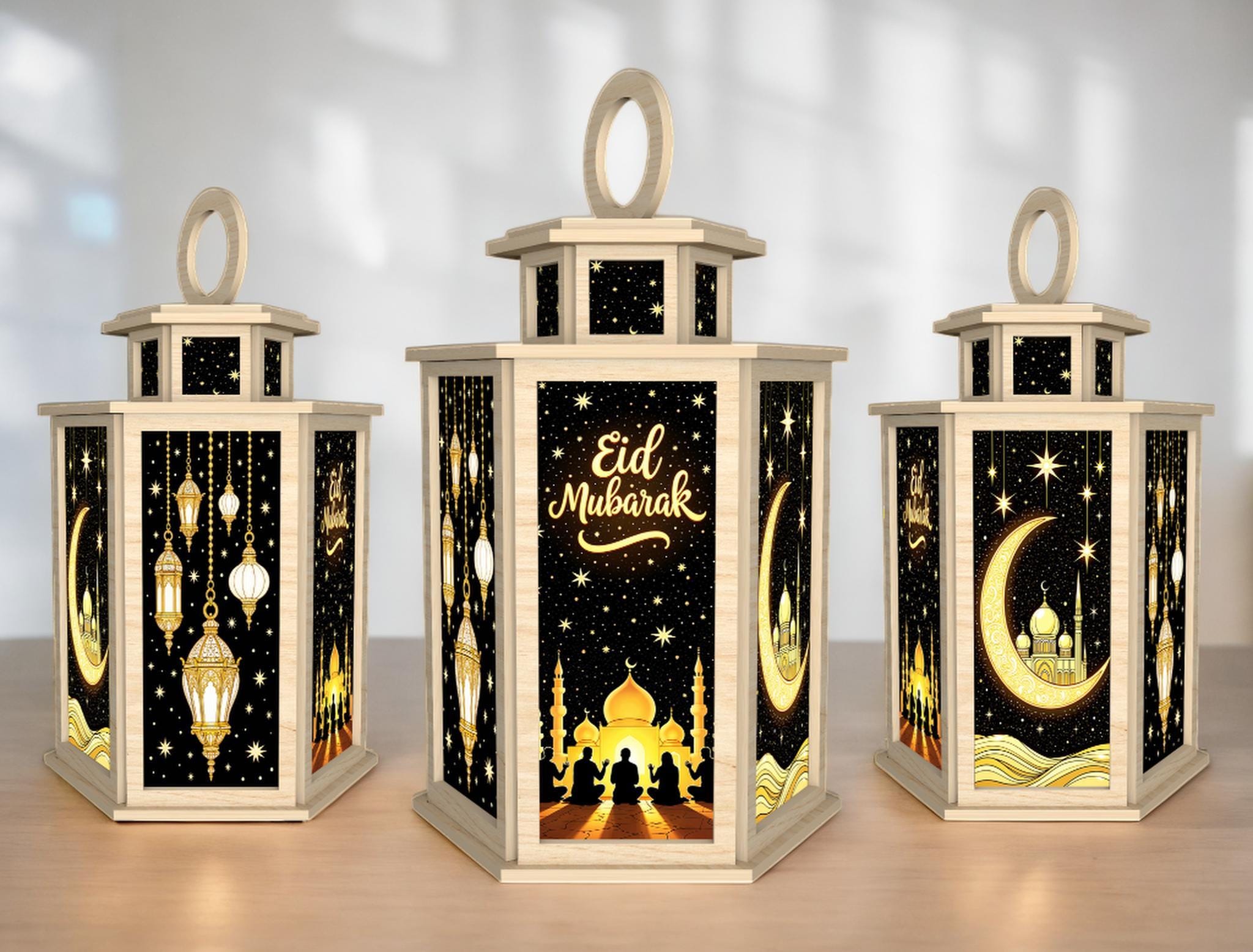 Decoratieve lamp voor ramadan, Ramadan-lantaarn, Eid Mubarak-lantaarn