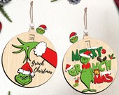 Cartoon to Christmas Calendar Svg, Countdown Cartoon Christmas Ornament Svg, Christmas Ornament Svg, Christmas Decor Svg,Glowforge Svg Files