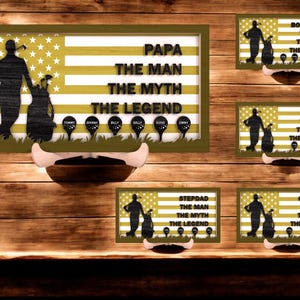 Wooden Golf Sign, Fathers Day Gifts, Personalized Plaque for Dad, The Man The Myth The Legend Golf Gift, Golf Dad Flag Sign