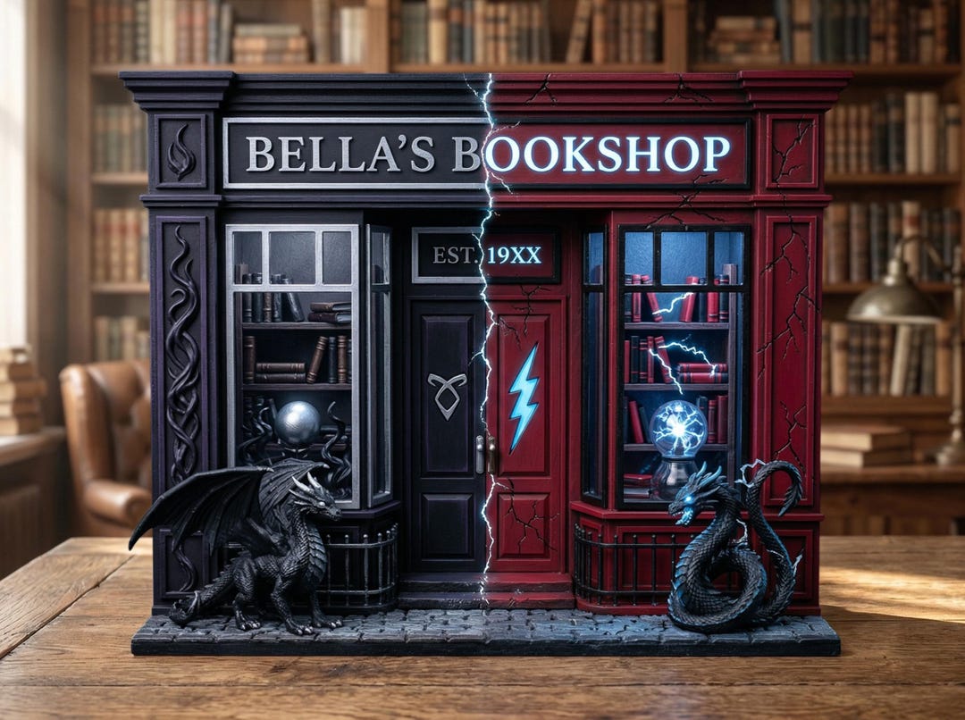 Personalized Dual Dragon Split Bookshop Wooden Block, Custom Shadow and ...