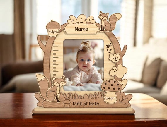 Cornice portafoto personalizzata in legno LOVE: regalo ricordo a forma di cuore - Italia