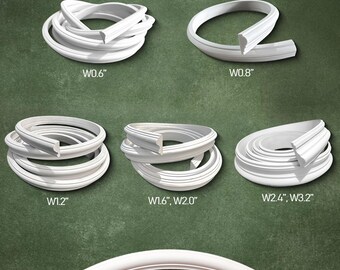 Broken Ogee Soft Flexible Strip Trims,  Furniture Wall Ceiling Bendable Curved Molding, Paintable DIY Wall Decor trimming