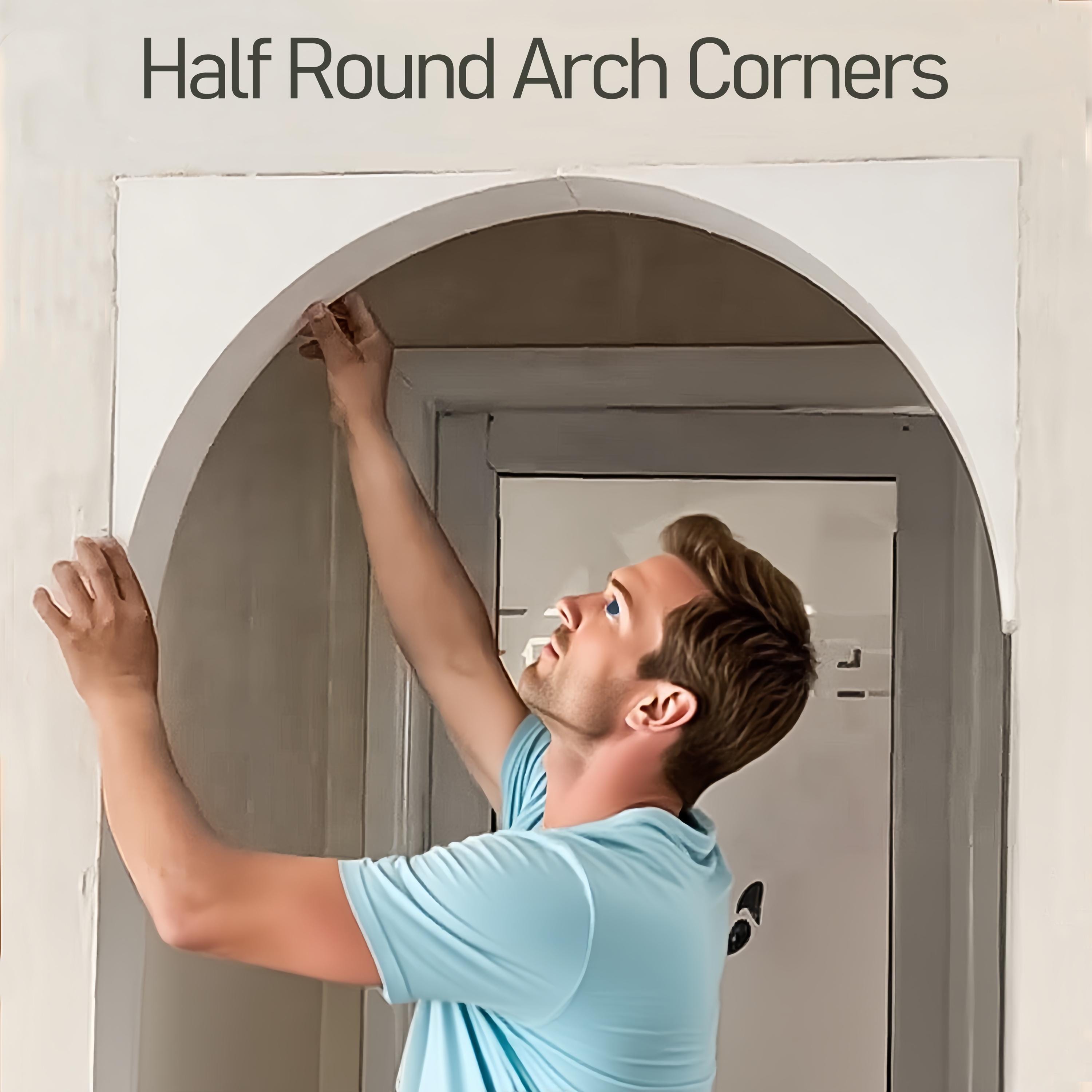 Rounded Doorway Arch Kit (Set of 2) - Half Round Arch DIY Corner Conversion for Openings - Custom Fit to Your Wall Thickness