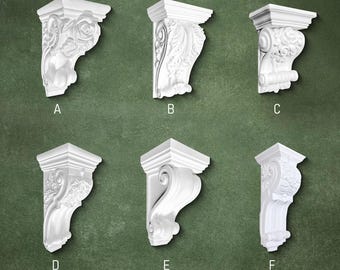 Arched Portico Brackets, Door Jamb Corbels, Vaulted Entrance Corbels, Arched Doorway Decorative Corbel