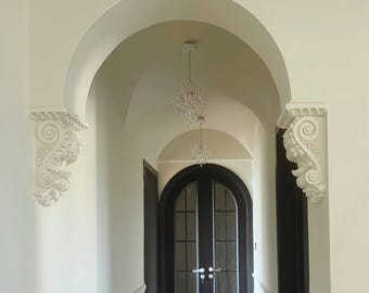 Door Jamb Corbels, Arched Portico Brackets, Vaulted Entrance Corbels, Arched Doorway Decorative Corbel