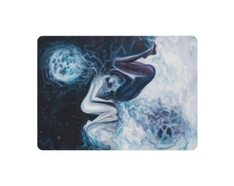 Kunst Metallschild, Yin und Yang kosmische Dualität Wanddekoration, Dekoration, spirituelle Metallarbeit, Zen Metallschild, Boho Raumakzent