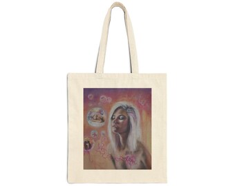 Artistic cotton tote bag