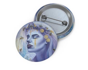 Bienengöttin Kunst Anstecker, Geschenke für Freunde, Umweltfreundliche Partygeschenke, Anstecker im Vintage-Stil