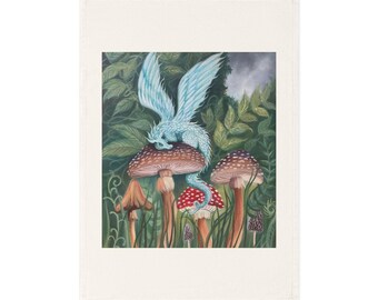 Skurriles Libellen Geschirrtuch aus Baumwolle, Wohnaccessoire, Geschenk für Naturliebhaber, Küchenaccessoire, Einzigartiges Housewarminggeschenk