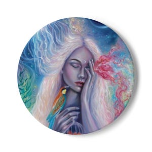Dreamy Cosmic Ceramic Coaster Set - Fantasy Home Decor, Gift for Mystic Friends, Drink Coasters, Seductive Vibe, Spiritual Gift