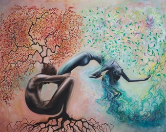 Organisches Wachstum Kunstdruck