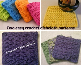 Easy Crochet Dishcloth Pattern, Easy Crochet Pattern, Simple Crochet Dishcloth Pattern, Simple Crochet Pattern, Beginner Crochet Pattern